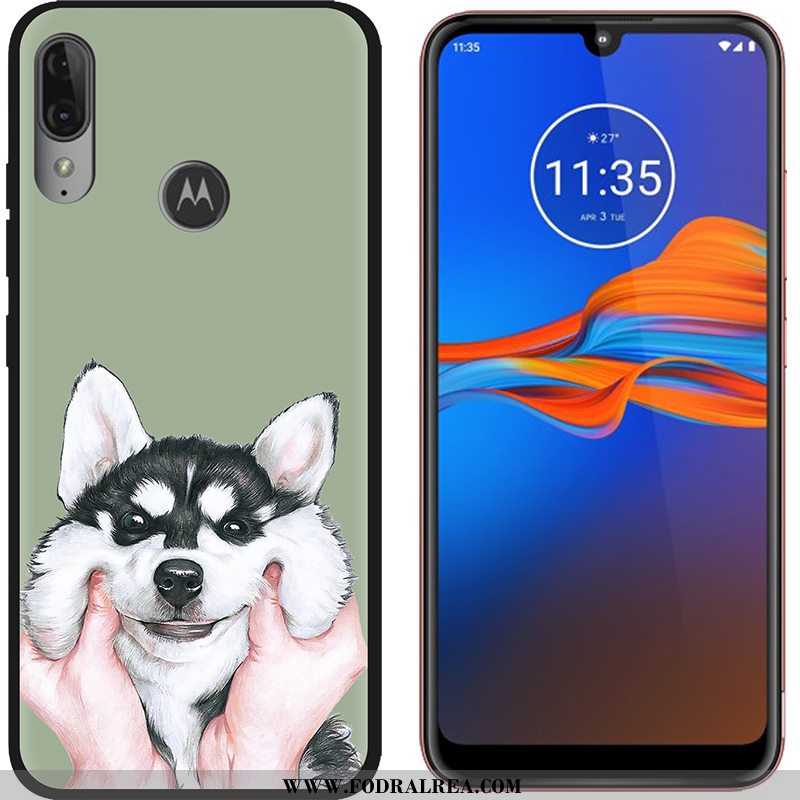 Fodral Moto E6 Plus Nubuck Mobil Telefon Purpur, Skal Moto E6 Plus Kreativa Tecknat Lila