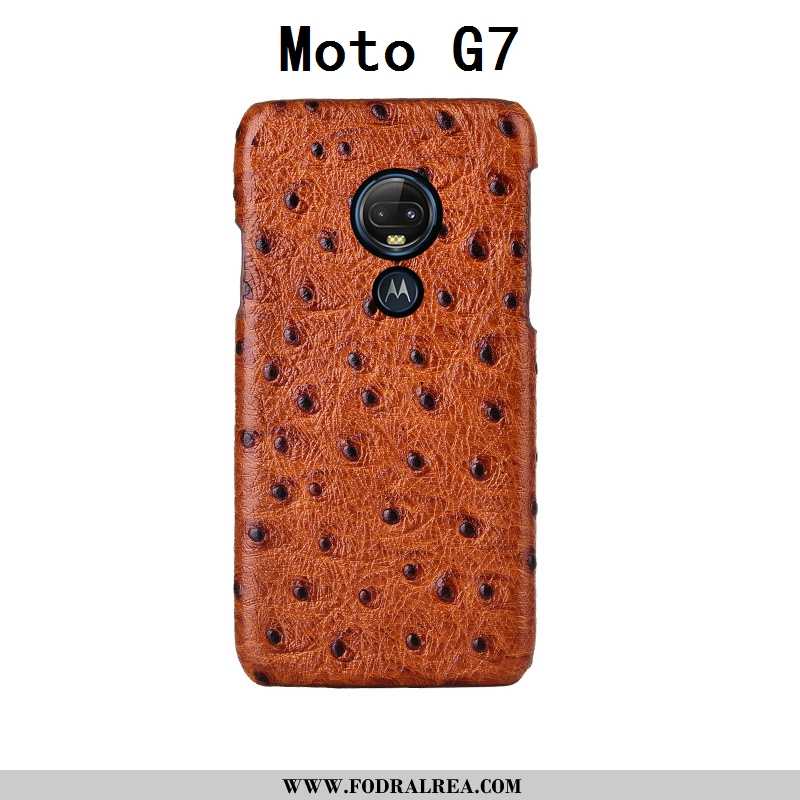 Fodral Moto G7 Mönster Cow Svart, Skal Moto G7 Skydd Fallskydd Svarta