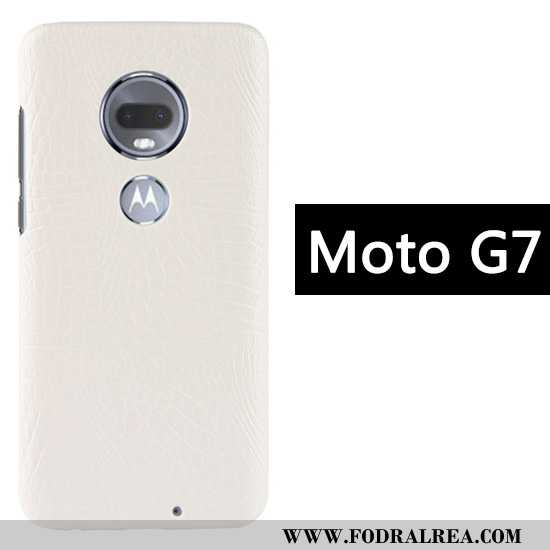 Fodral Moto G7 Mönster Krokodilmönster Business, Skal Moto G7 Kreativa Mobil Telefon Svarta