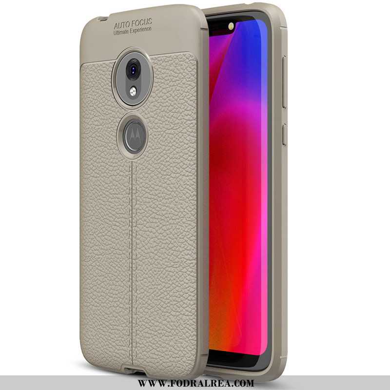 Fodral Moto G7 Play Skydd Silikon All Inclusive, Skal Moto G7 Play Läder Enkel Röd