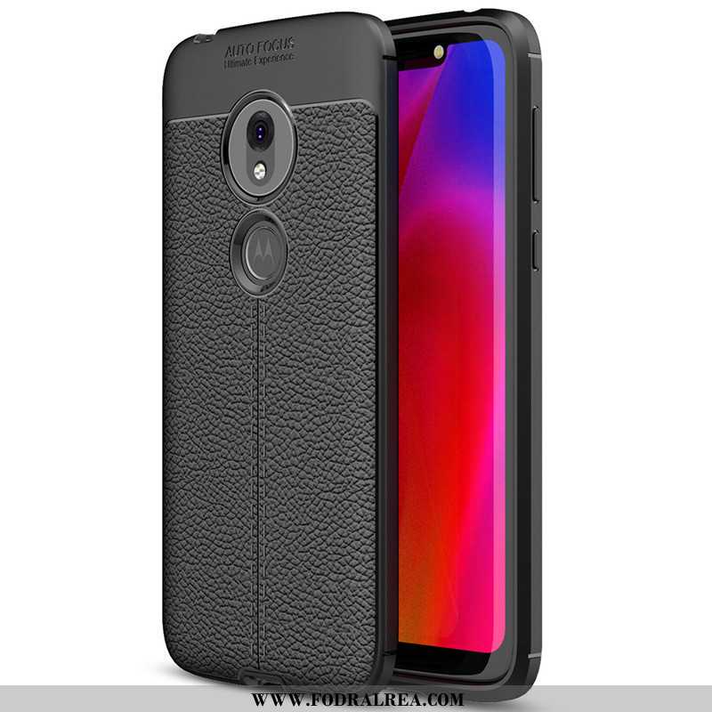 Fodral Moto G7 Play Skydd Silikon All Inclusive, Skal Moto G7 Play Läder Enkel Röd