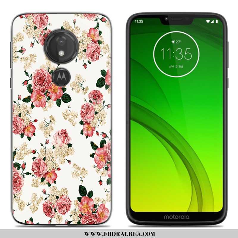 Fodral Moto G7 Power Mjuk All Inclusive Fodral, Skal Moto G7 Power Tecknat Purpur Lila