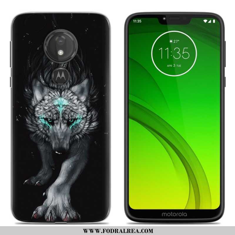 Fodral Moto G7 Power Mjuk All Inclusive Fodral, Skal Moto G7 Power Tecknat Purpur Lila