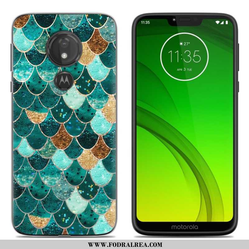 Fodral Moto G7 Power Mjuk All Inclusive Fodral, Skal Moto G7 Power Tecknat Purpur Lila