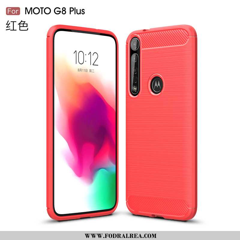 Fodral Moto G8 Plus Skydd Skal Glidskydds, Moto G8 Plus Mjuk Svart Svarta