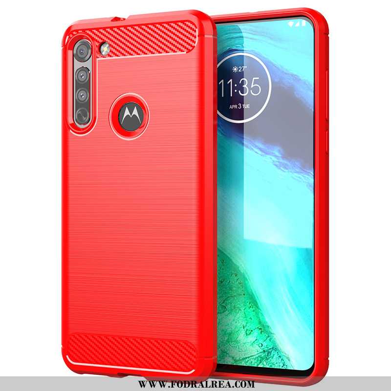 Fodral Moto G8 Power Lite Skydd Mobil Telefon Fodral, Skal Moto G8 Power Lite Silikon Röd