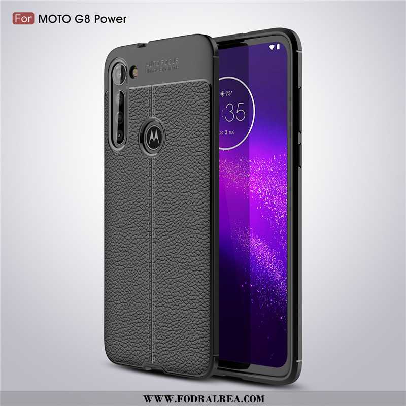 Fodral Moto G8 Power Skydd Skal Röd, Moto G8 Power Läder Mönster Röd