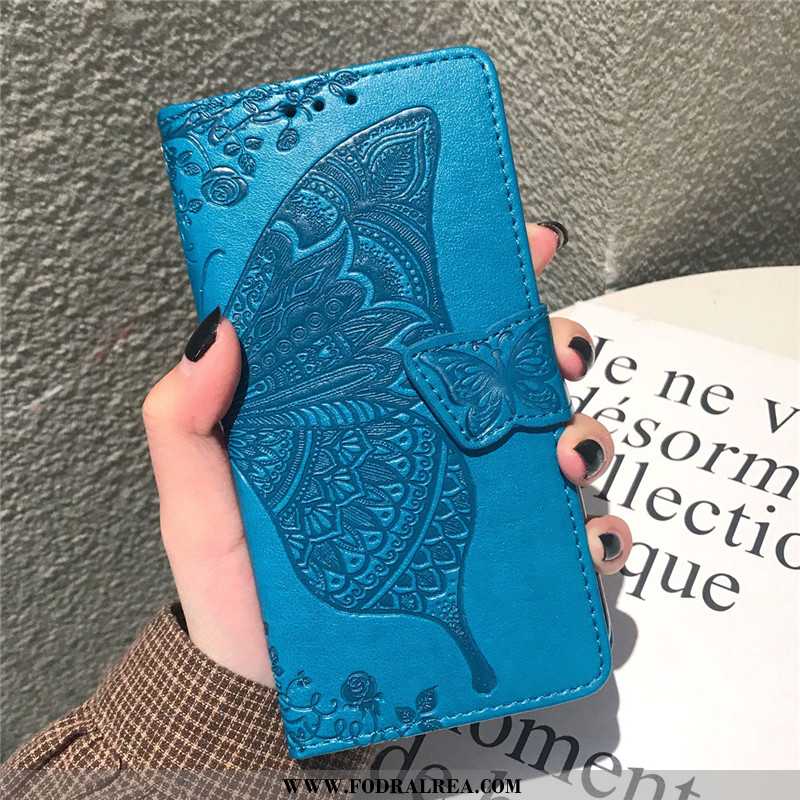 Fodral Moto G8 Power Vacker Mobil Telefon Embossing, Skal Moto G8 Power Läder Blommor Rosa