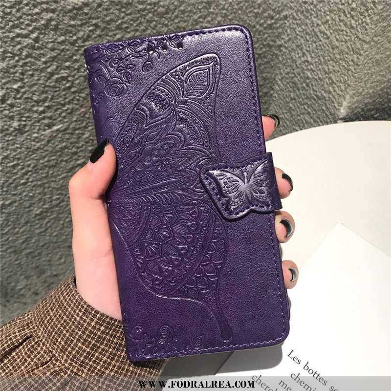 Fodral Moto G8 Power Vacker Mobil Telefon Embossing, Skal Moto G8 Power Läder Blommor Rosa