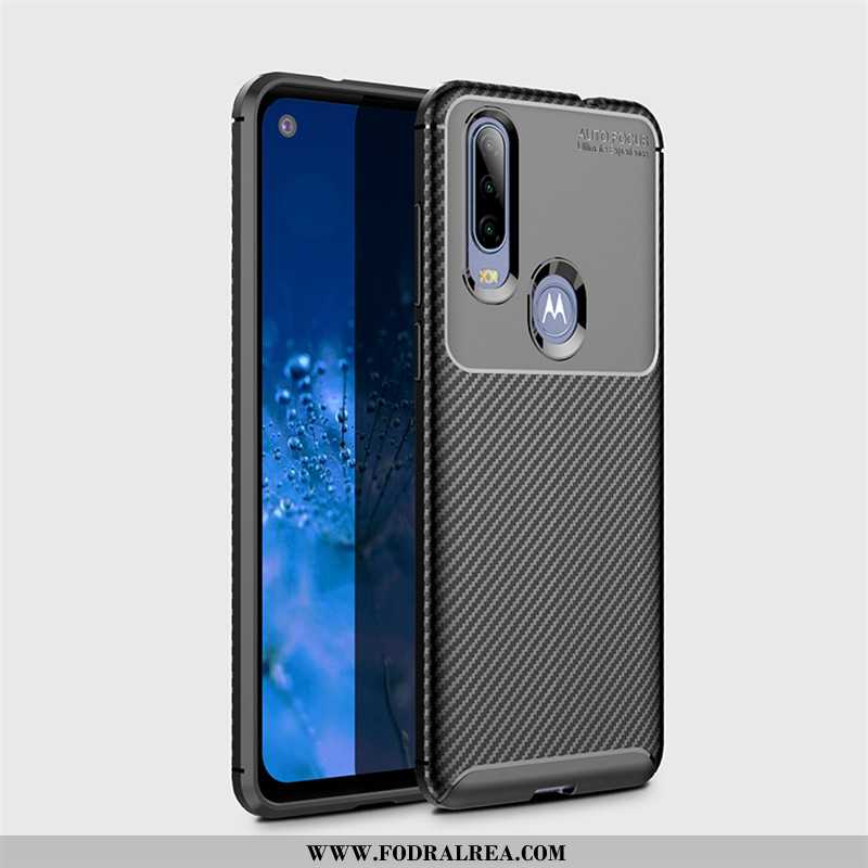 Fodral Motorola One Action Mjuk Mönster Business, Skal Motorola One Action Skydd Nubuck Bruna