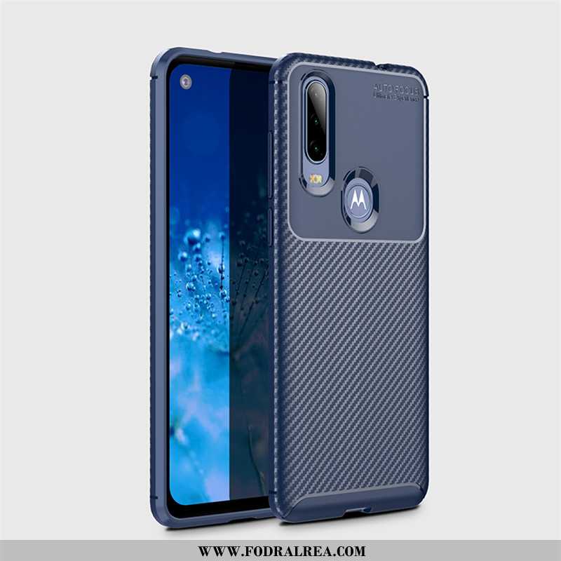 Fodral Motorola One Action Mjuk Mönster Business, Skal Motorola One Action Skydd Nubuck Bruna