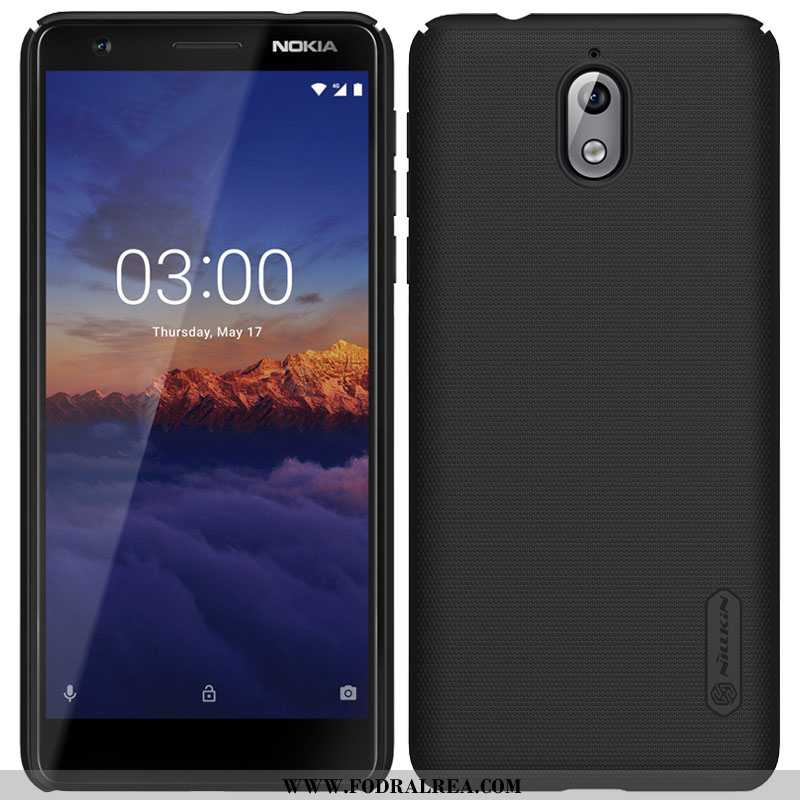 Fodral Nokia 3.1 Nubuck Fallskydd Hård, Skal Nokia 3.1 Skydd Svarta