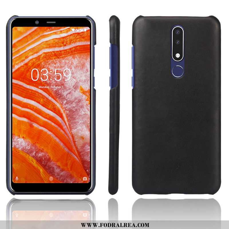 Fodral Nokia 3.1 Plus Läder Solid Färg Orange, Skal Nokia 3.1 Plus Mönster Orange