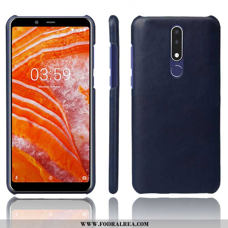 Fodral Nokia 3.1 Plus Läder Solid Färg Orange, Skal Nokia 3.1 Plus Mönster Orange