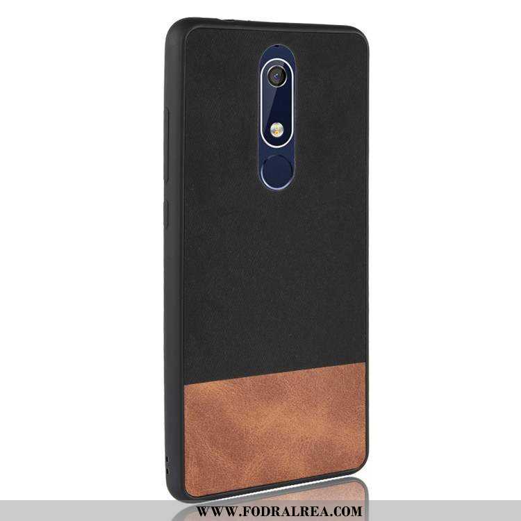 Fodral Nokia 5.1 Mjuk Skydd Mobil Telefon, Skal Nokia 5.1 Silikon Nubuck Svarta