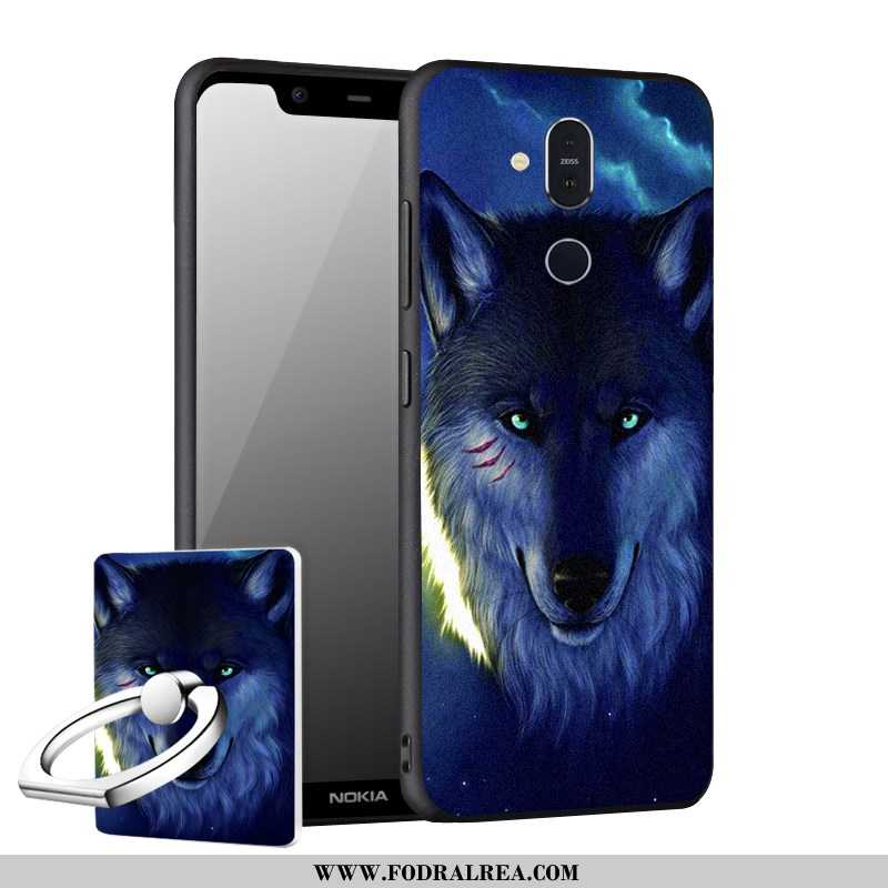 Fodral Nokia 8.1 Nubuck Fallskydd Fodral, Skal Nokia 8.1 Mjuk Mobil Telefon Svarta