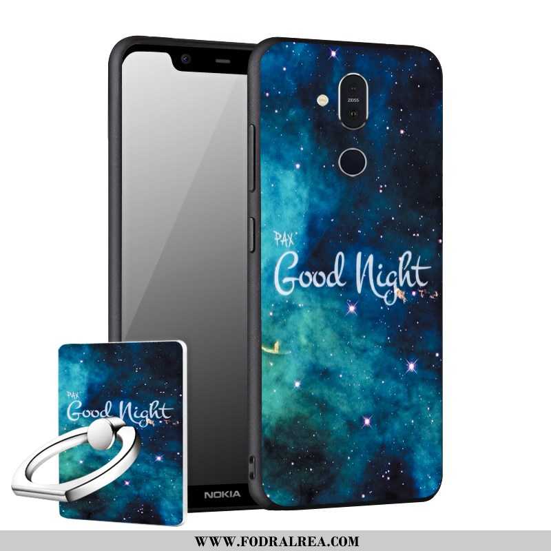 Fodral Nokia 8.1 Nubuck Fallskydd Fodral, Skal Nokia 8.1 Mjuk Mobil Telefon Svarta