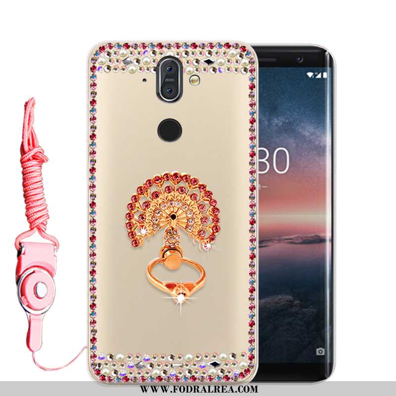 Fodral Nokia 8 Sirocco Strass Skal Fodral, Nokia 8 Sirocco Mjuk Fallskydd Guld