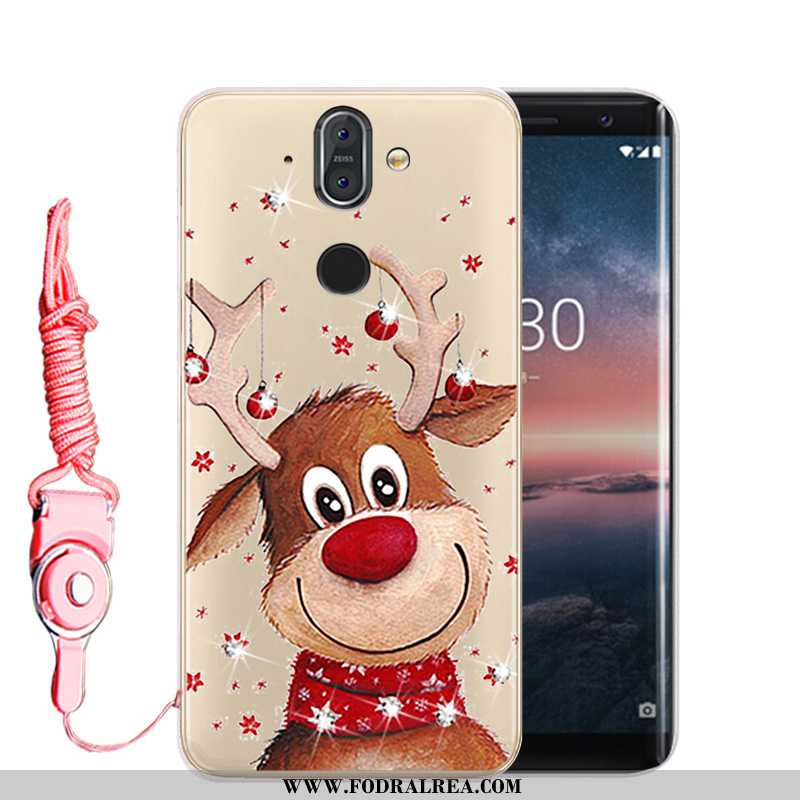 Fodral Nokia 8 Sirocco Strass Skal Fodral, Nokia 8 Sirocco Mjuk Fallskydd Guld