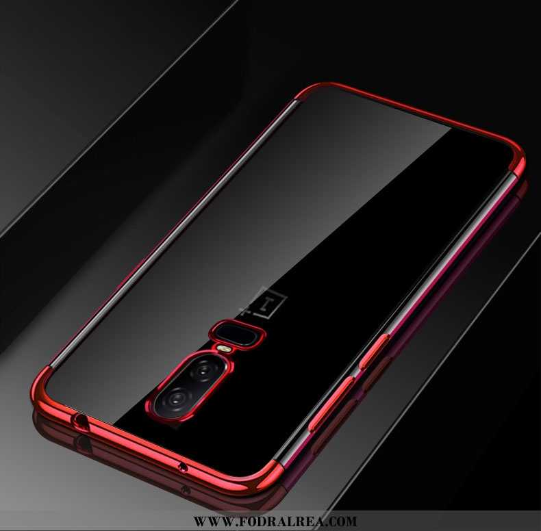 Fodral Oneplus 6 Super Net Red, Skal Oneplus 6 Tunn Skydd Röd