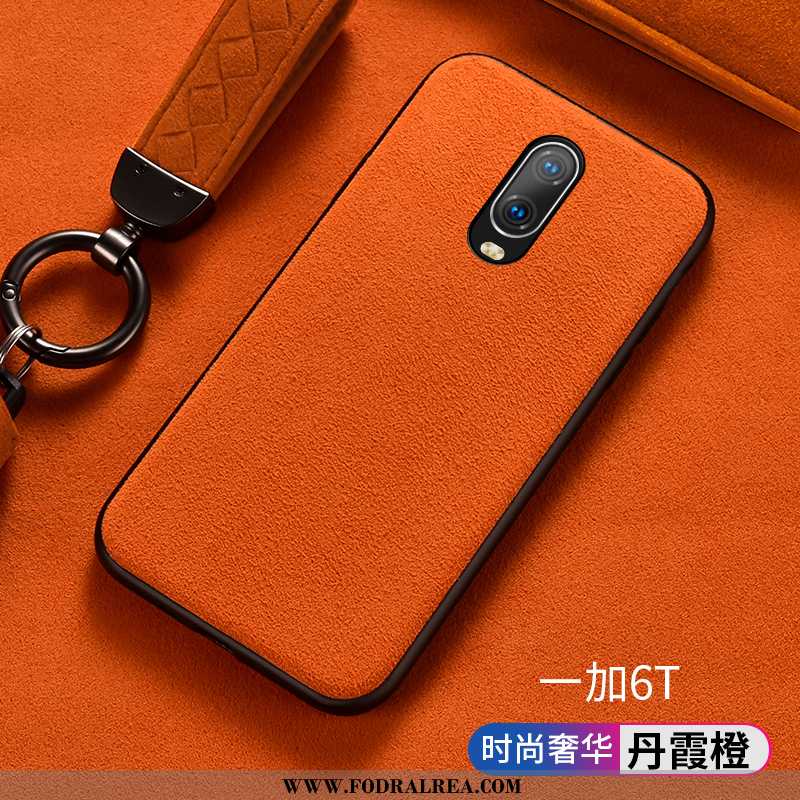 Fodral Oneplus 6t Mjuk Europa Fodral, Skal Oneplus 6t Sämskskinn All Inclusive Orange