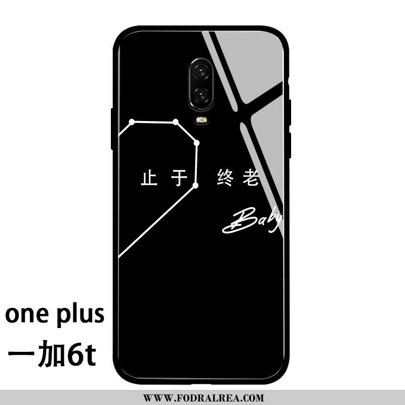 Fodral Oneplus 6t Silikon Mobil Telefon Enkel, Skal Oneplus 6t Glas Vita