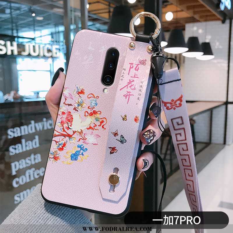 Fodral Oneplus 7 Pro Mjuk Blommor Net Red, Skal Oneplus 7 Pro Silikon Mobil Telefon Blå