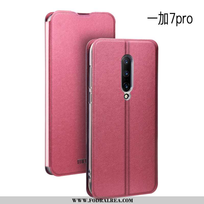 Fodral Oneplus 7 Pro Mjuk Mobil Telefon, Skal Oneplus 7 Pro Silikon Clamshell Röd