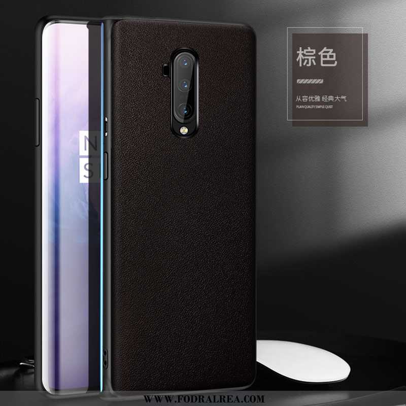 Fodral Oneplus 7t Pro Läder Skyddfodral Business, Skal Oneplus 7t Pro Trend Personlighet Grön