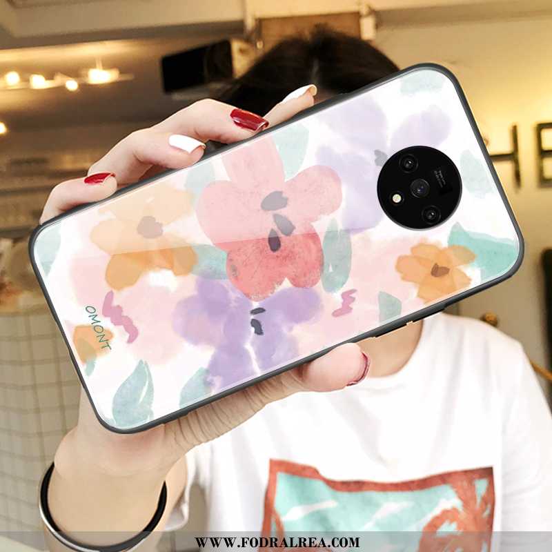 Fodral Oneplus 7t Trend Spegel Fallskydd, Skal Oneplus 7t Mjuk Tecknat Rosa