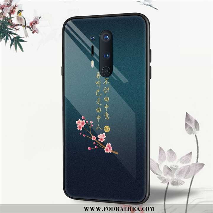 Fodral Oneplus 8 Pro Glas Blommor Skydd, Skal Oneplus 8 Pro Personlighet Kreativa Beige