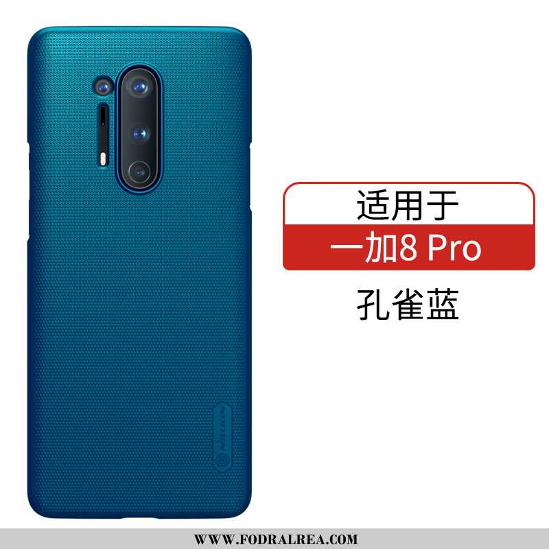 Fodral Oneplus 8 Pro Nubuck All Inclusive Fallskydd, Skal Oneplus 8 Pro Skydd Mörkblå