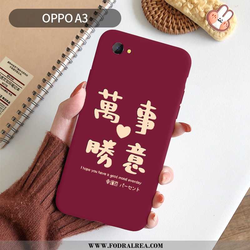 Fodral Oppo A3 Kreativa Ny All Inclusive, Skal Oppo A3 Super Skydd Röd