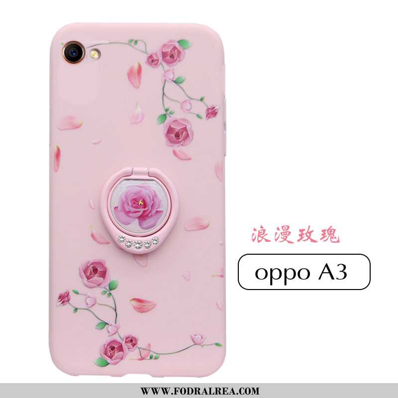 Fodral Oppo A3 Silikon Hängsmycken Tunn, Skal Oppo A3 Skydd Net Red Rosa