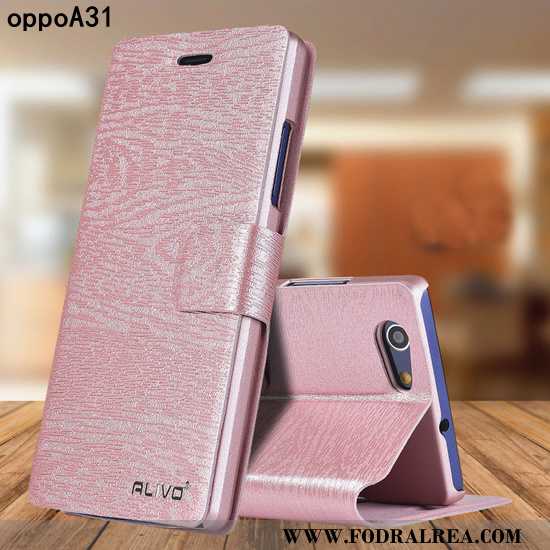 Fodral Oppo A31 Skydd Guld Fallskydd, Skal Oppo A31 Läderfodral