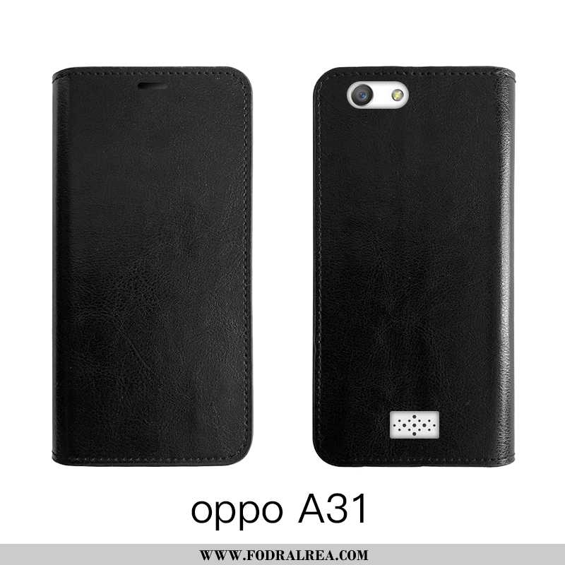 Fodral Oppo A31 Äkta Läder Cow Täcka, Skal Oppo A31 Läder Högt Utbud Brun