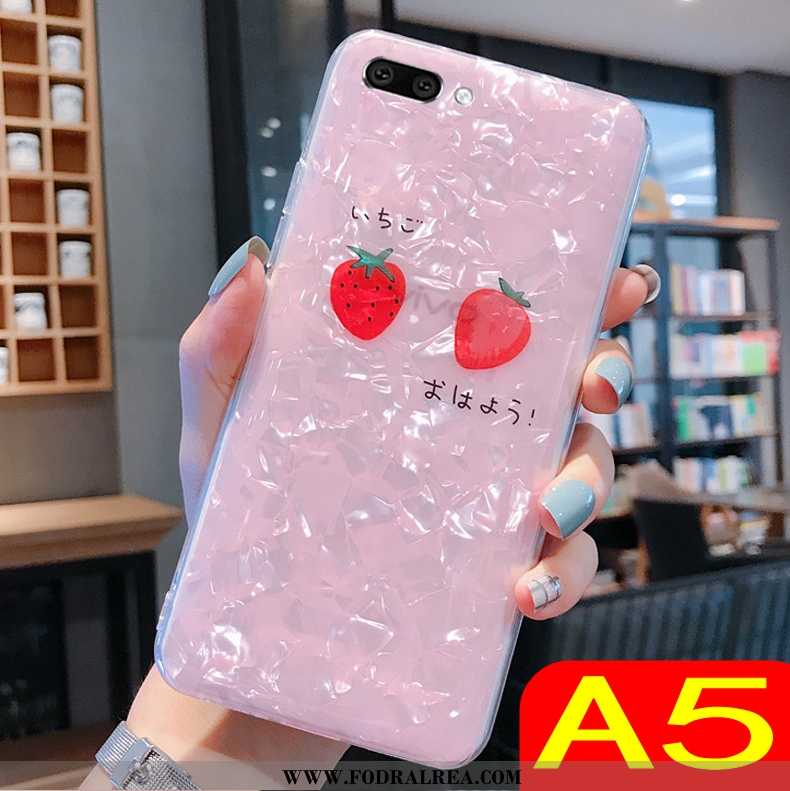 Fodral Oppo A5 Transparent Skal Mjuk, Oppo A5 Trend Mobil Telefon Rosa