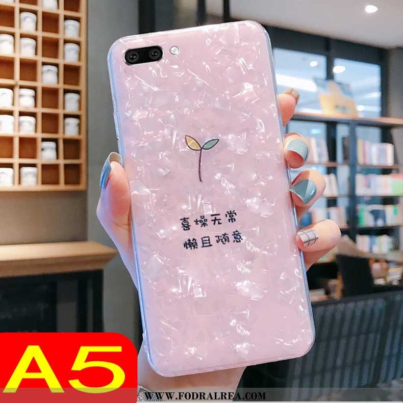 Fodral Oppo A5 Transparent Skal Mjuk, Oppo A5 Trend Mobil Telefon Rosa