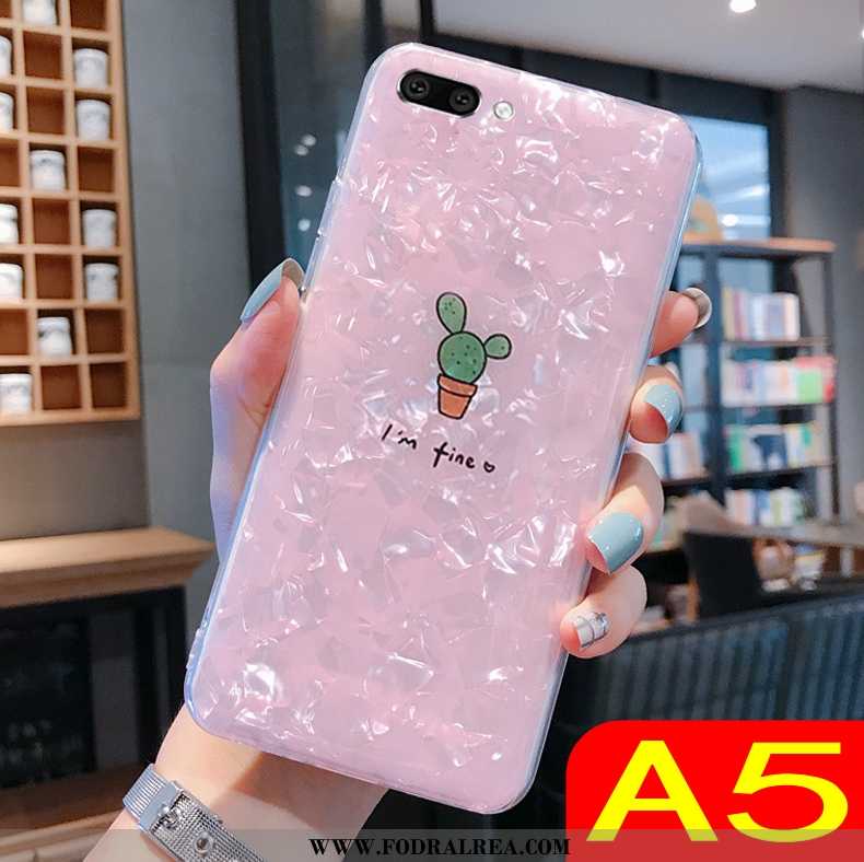 Fodral Oppo A5 Transparent Skal Mjuk, Oppo A5 Trend Mobil Telefon Rosa