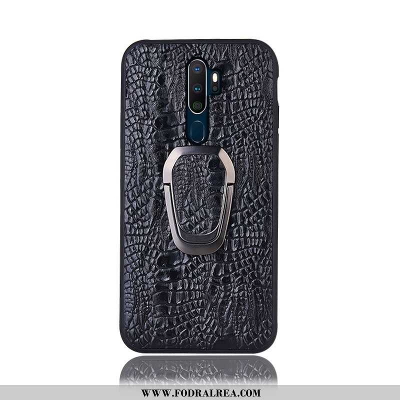 Fodral Oppo A9 2020 Läderfodral Skal Support, Oppo A9 2020 Skydd Brun