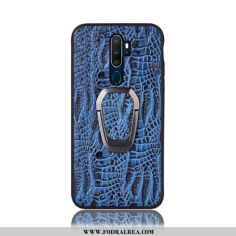 Fodral Oppo A9 2020 Läderfodral Skal Support, Oppo A9 2020 Skydd Brun