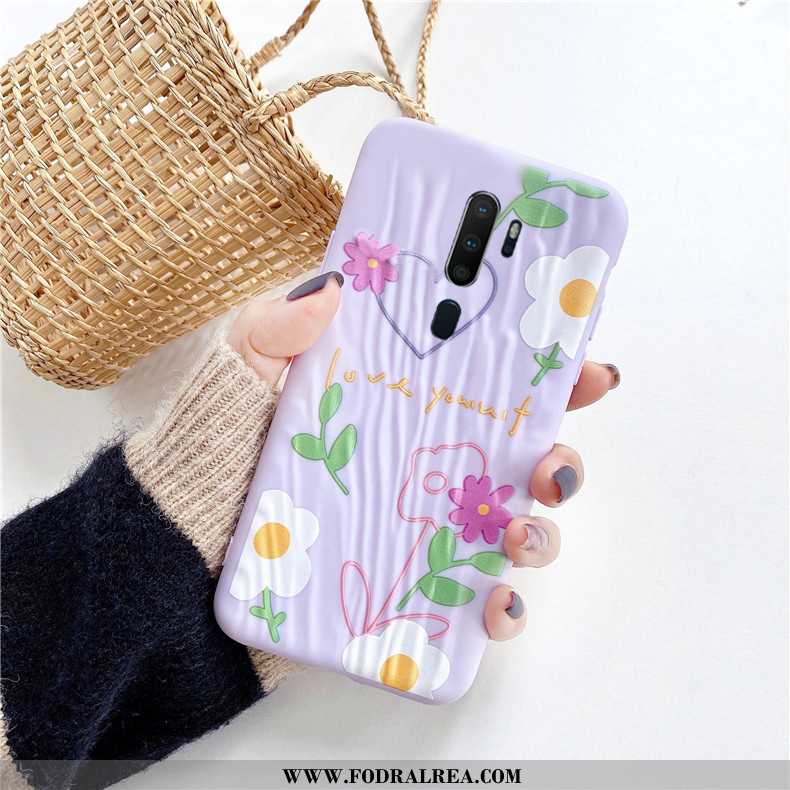 Fodral Oppo A9 2020 Mjuk Plisserad Grön, Skal Oppo A9 2020 Silikon Kyla Grön