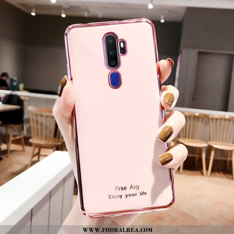 Fodral Oppo A9 2020 Solid Färg Lättvikt Lyx Vind, Skal Oppo A9 2020 Färg Net Red Rosa