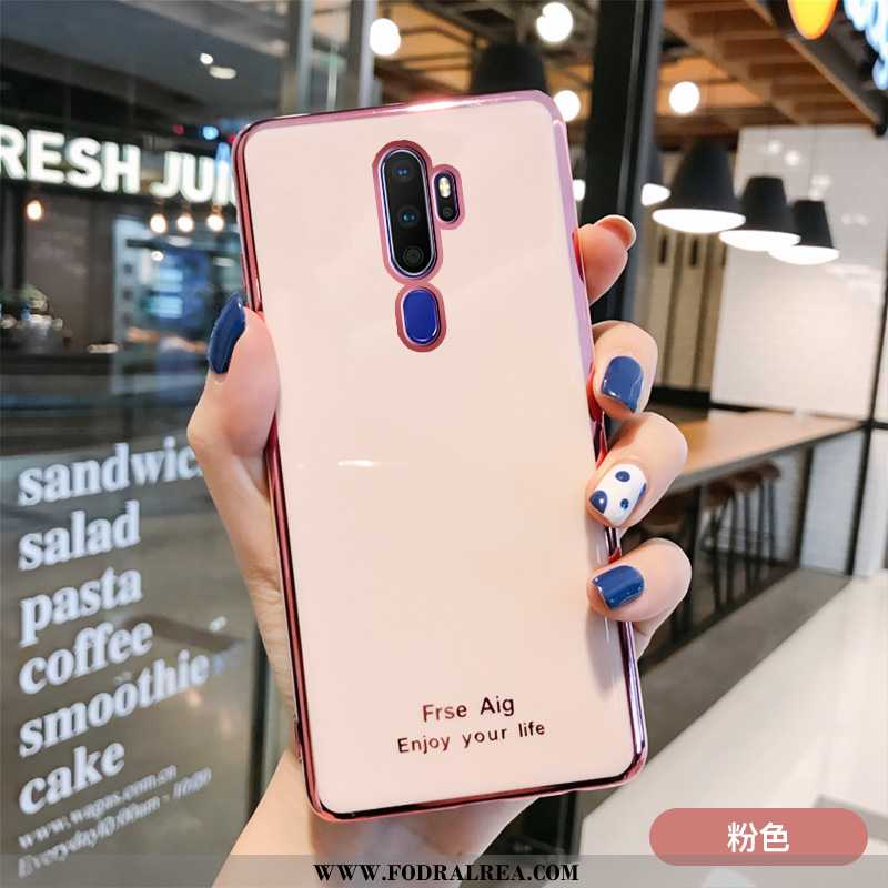 Fodral Oppo A9 2020 Solid Färg Lättvikt Lyx Vind, Skal Oppo A9 2020 Färg Net Red Rosa