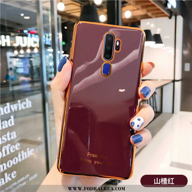 Fodral Oppo A9 2020 Solid Färg Lättvikt Lyx Vind, Skal Oppo A9 2020 Färg Net Red Rosa