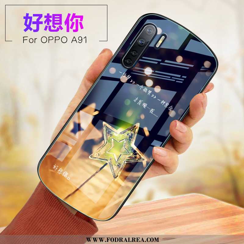 Fodral Oppo A91 Mjuk Fallskydd Fodral, Skal Oppo A91 Glas Rosa