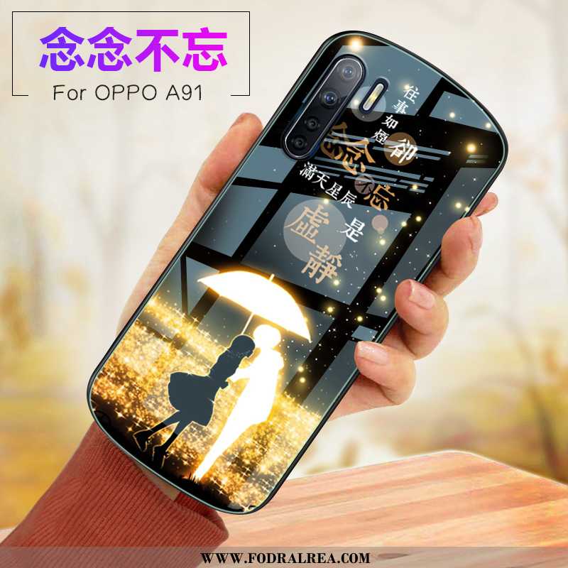 Fodral Oppo A91 Mjuk Fallskydd Fodral, Skal Oppo A91 Glas Rosa