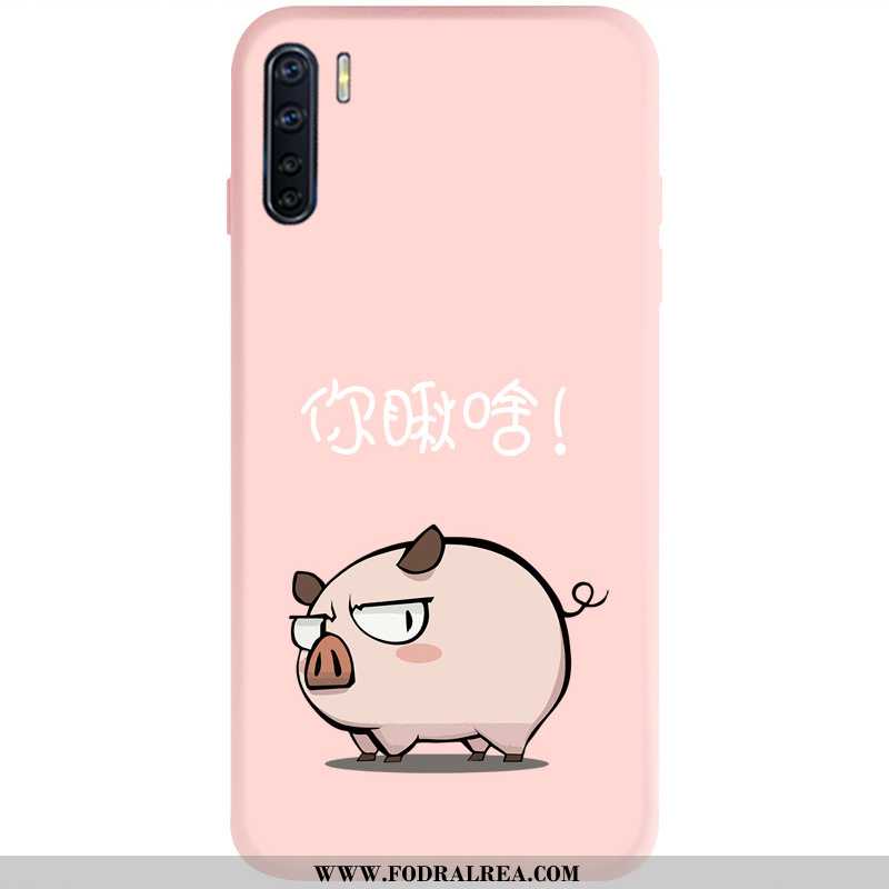 Fodral Oppo A91 Silikon Enkel Tecknat, Skal Oppo A91 Skydd Mobil Telefon Rosa