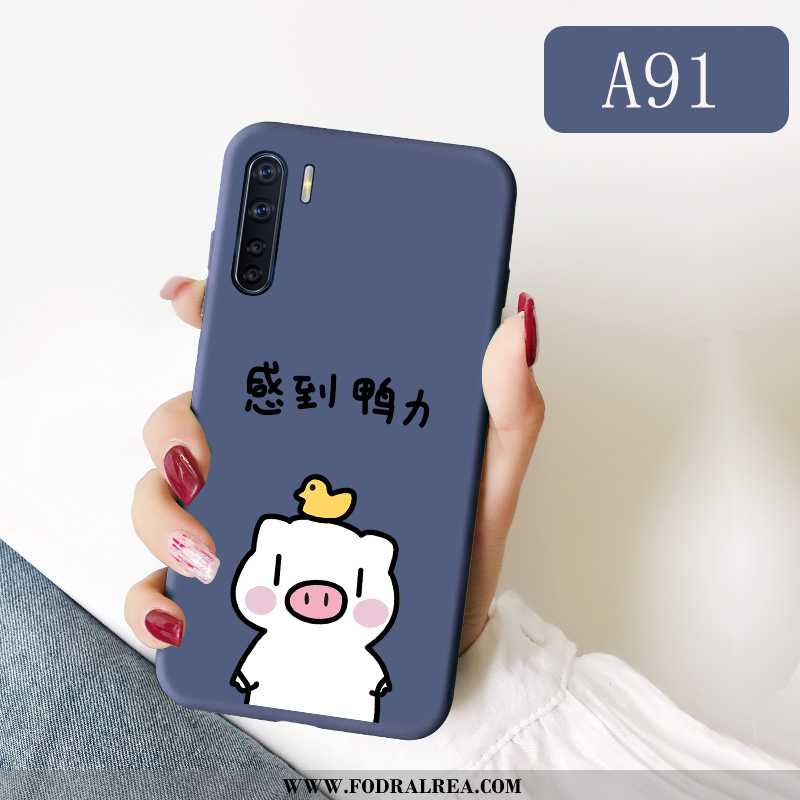 Fodral Oppo A91 Silikon Enkel Tecknat, Skal Oppo A91 Skydd Mobil Telefon Rosa