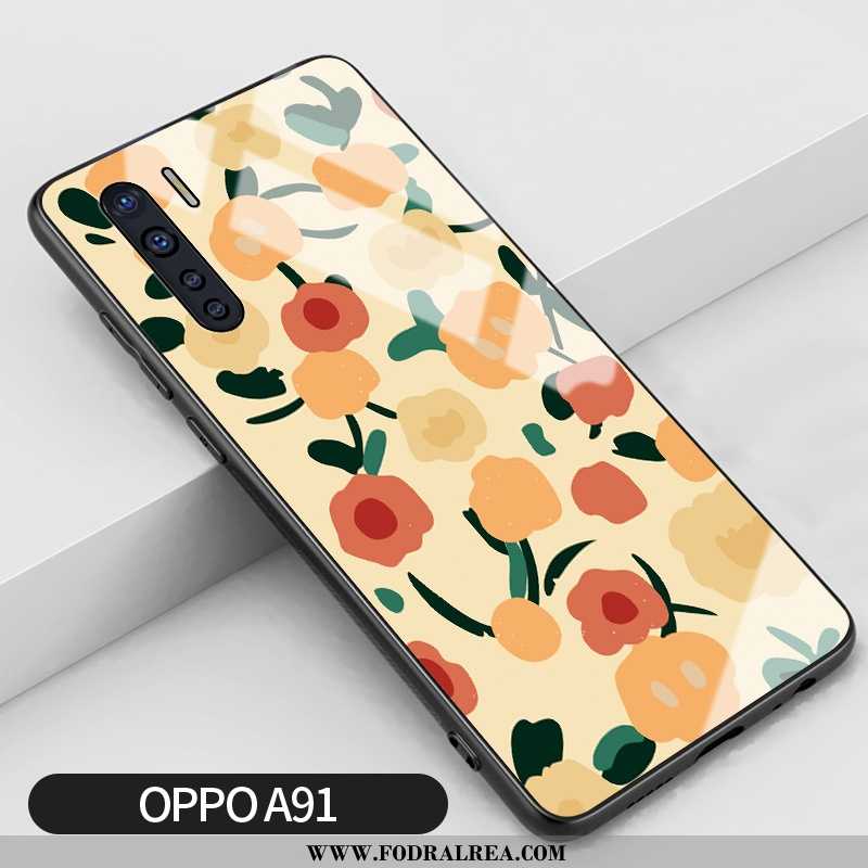 Fodral Oppo A91 Skydd Gul Mobil Telefon, Skal Oppo A91 Glas Liten